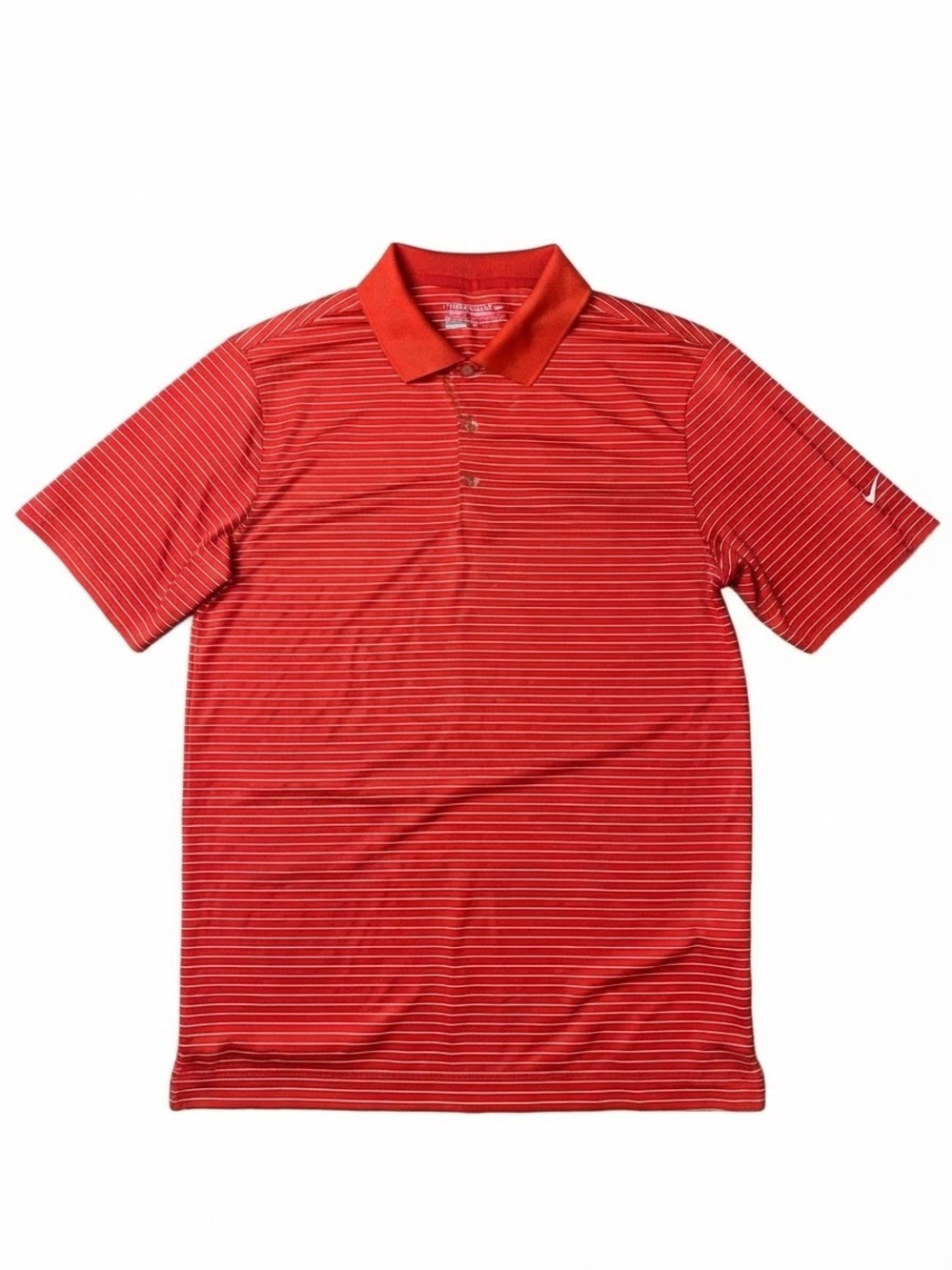 Nike Red Striped Performance Polo - Men's